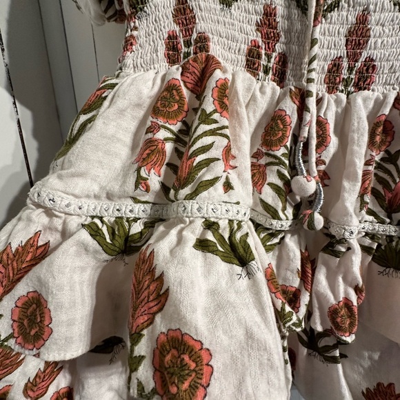 ANTHROPOLOGIE Floral Puff Sleeve Romper - Picture 3 of 6